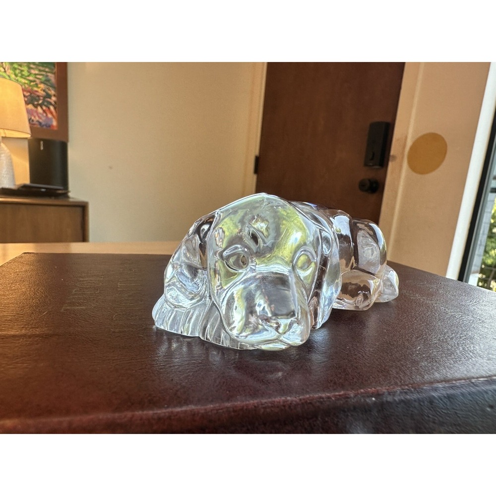 Princess House Crystal Dog - Made In Germany‎ - Vintage Paperweight / Home Decor